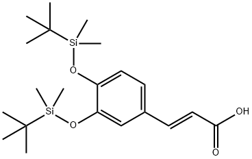 2-Propenoic acid, 3-[3,4-bis[[(1,1-dimethylethyl)dimethylsilyl]oxy]phenyl]-, (2E)- Struktur