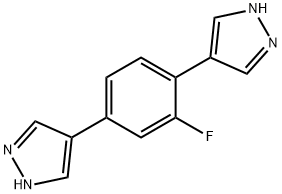 4,4'-(2-fluoro-1,4-phenylene)bis(1H-pyrazole) Struktur