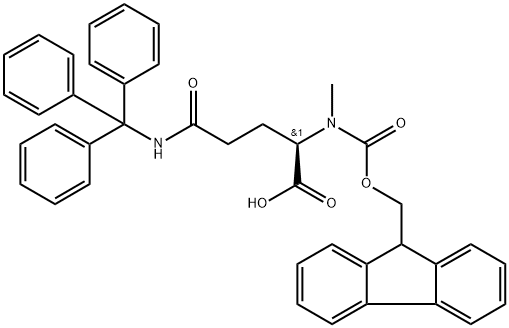 (9H-Fluoren-9-yl)MethOxy]Carbonyl N-Me-D-Gln(Trt)-OH Struktur