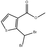 3-Thiophenecarboxylic acid, 2-(dibromomethyl)-, methyl ester Struktur