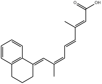 2,4,6-Octatrienoic acid, 8-(3,4-dihydro-1(2H)-naphthalenylidene)-3,7-dimethyl-, (2E,4E,6Z,8E)- Struktur