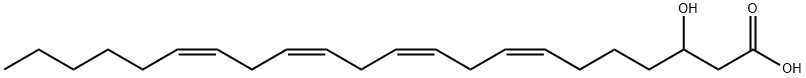 7,10,13,16-Docosatetraenoic acid, 3-hydroxy-, (7Z,10Z,13Z,16Z)- Struktur