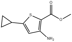 2-Thiophenecarboxylic acid, 3-amino-5-cyclopropyl-, methyl ester Struktur