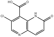 1,5-Naphthyridine-4-carboxylic acid, 3-chloro-5,6-dihydro-6-oxo- Struktur