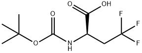 Butanoic acid, 2-[[(1,1-dimethylethoxy)carbonyl]amino]-4,4,4-trifluoro-, (2R)- Struktur