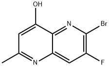 1,5-Naphthyridin-4-ol, 6-bromo-7-fluoro-2-methyl- Struktur