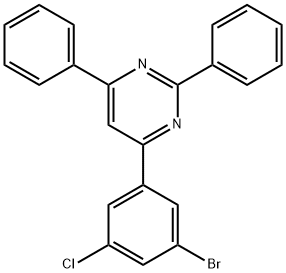 4-(3-bromo-5-chlorophenyl)-2,6-diphenylpyrimidine Struktur