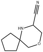 9-Oxa-6-azaspiro[4.5]decane-7-carbonitrile Struktur