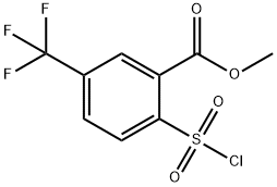 methyl 2-(chlorosulfonyl)-5-(trifluoromethyl)benzoate Struktur