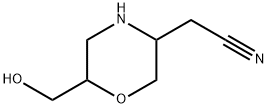 3-Morpholineacetonitrile, 6-(hydroxymethyl)- Struktur