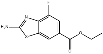 ethyl 2-amino-4-fluoro-1,3-benzothiazole-6-carboxylate Struktur