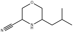 3-Morpholinecarbonitrile, 5-(2-methylpropyl)- Struktur