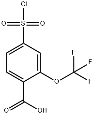 4-(chlorosulfonyl)-2-(trifluoromethoxy)benzoic acid Struktur