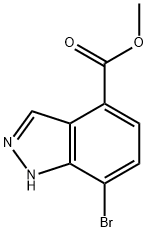 1H-Indazole-4-carboxylic acid, 7-bromo-, methyl ester Struktur