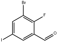 3-Bromo-2-uoro-5-iodobenzaldehyde Struktur