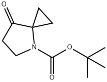 4-Azaspiro[2.4]heptane-4-carboxylic acid, 7-oxo-, 1,1-dimethylethyl ester Struktur