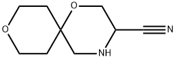 1,9-Dioxa-4-azaspiro[5.5]undecane-3-carbonitrile Structure