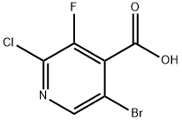 5-Bromo-2-chloro-3-fluoro-isonicotinic acid Struktur