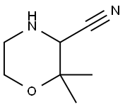 3-Morpholinecarbonitrile, 2,2-dimethyl- Struktur