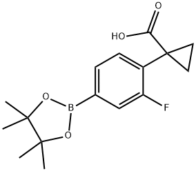 4-(1-Carboxycyclopropyl)-3-fluorophenylboronic acid pinacol ester Struktur