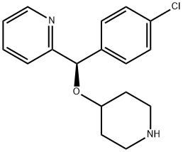 Pyridine, 2-[(R)-(4-chlorophenyl)(4-piperidinyloxy)methyl]- Struktur