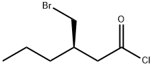 Hexanoyl chloride, 3-(bromomethyl)-, (3R)- Struktur