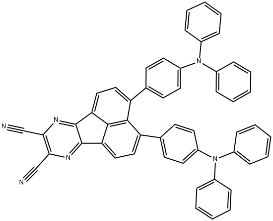 3,4-bis(4-(diphenylamino)phenyl) acenaphtho[1,2-b]pyrazine- 8,9-dicarbonitrile Struktur