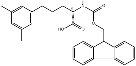 Fmoc-(S)-2-amino-5-(3,5-dimethylphenyl)pentanoic acid Struktur