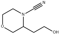 4-Morpholinecarbonitrile, 3-(2-hydroxyethyl)- Struktur