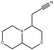 1H-[1,4]Oxazino[3,4-c][1,4]oxazine-4-acetonitrile, hexahydro- Struktur