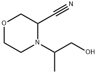 3-Morpholinecarbonitrile, 4-(2-hydroxy-1-methylethyl)- Struktur