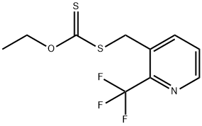 O-Ethyl S-((2-(trifluoromethyl)pyridin-3-yl)methyl) carbonodithioate Struktur