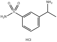 3-(1-aminoethyl)benzene-1-sulfonamide hydrochloride Struktur