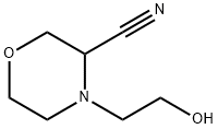 3-Morpholinecarbonitrile, 4-(2-hydroxyethyl)- Struktur