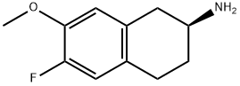 2-Naphthalenamine, 6-fluoro-1,2,3,4-tetrahydro-7-methoxy-, (2S)- Struktur