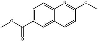 6-Quinolinecarboxylic acid, 2-methoxy-, methyl ester Struktur