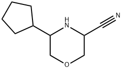 3-Morpholinecarbonitrile, 5-cyclopentyl- Struktur