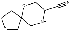 2,6-Dioxa-9-azaspiro[4.5]decane-8-carbonitrile Struktur