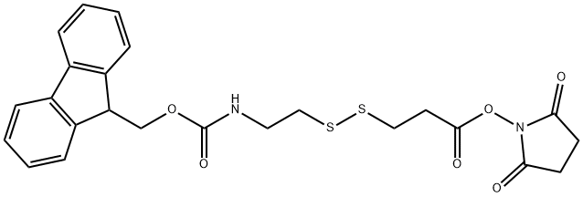 Fmoc-NH-ethyl-SS-propionic NHS ester Struktur