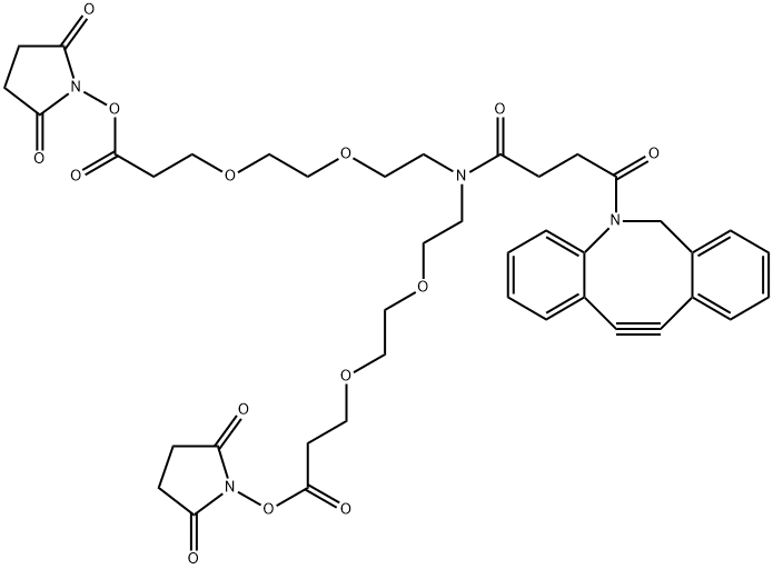 N-DBCO-N-bis(PEG2-NHS ester) Struktur