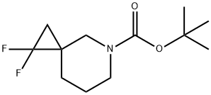 5-Azaspiro[2.5]octane-5-carboxylic acid, 1,1-difluoro-, 1,1-dimethylethyl ester Struktur