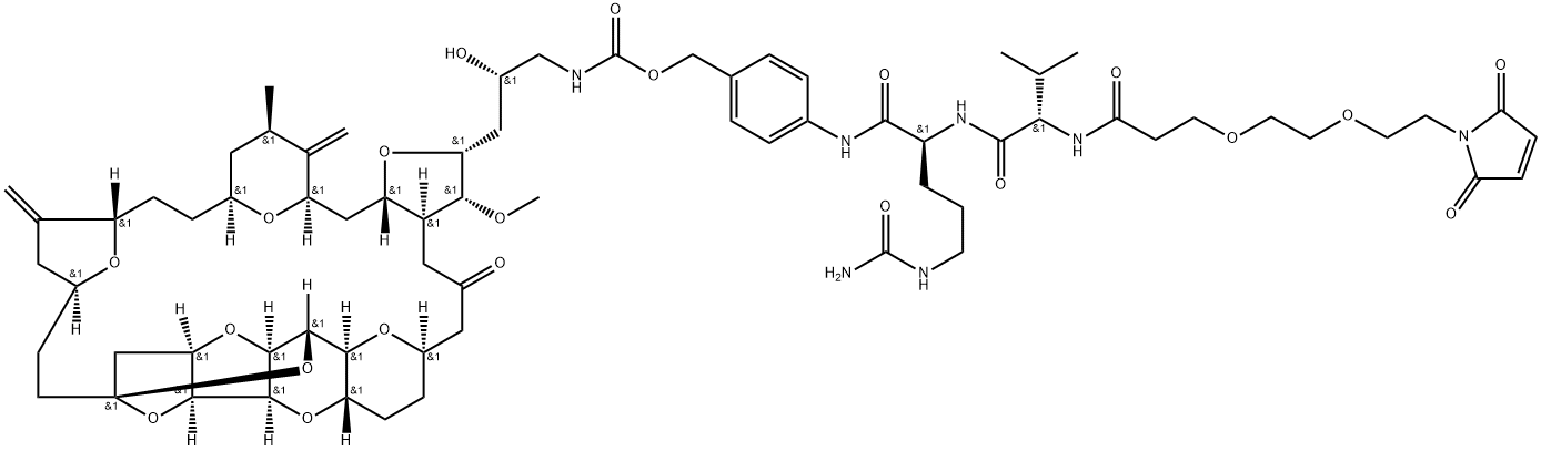 Mal-PEG2-VCP-Eribulin Struktur