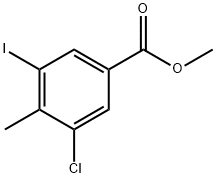 Benzoic acid, 3-chloro-5-iodo-4-methyl-, methyl ester Struktur