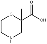 2-Morpholinecarboxylic acid, 2-methyl- Struktur