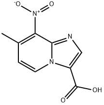 7-methyl-8-nitroimidazo[1,2-a]pyridine-3-carboxylic acid Struktur