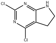 5H-Pyrrolo[2,3-d]pyrimidine, 2,4-dichloro-6,7-dihydro- Struktur