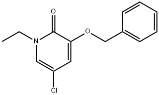 3-(Benzyloxy)-5-chloro-1-ethylpyridin-2-one Struktur