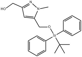 (5-(((tert-butyldiphenylsilyl)oxy)methyl)-1-methyl-1H-pyrazol-3-yl)methanol Struktur