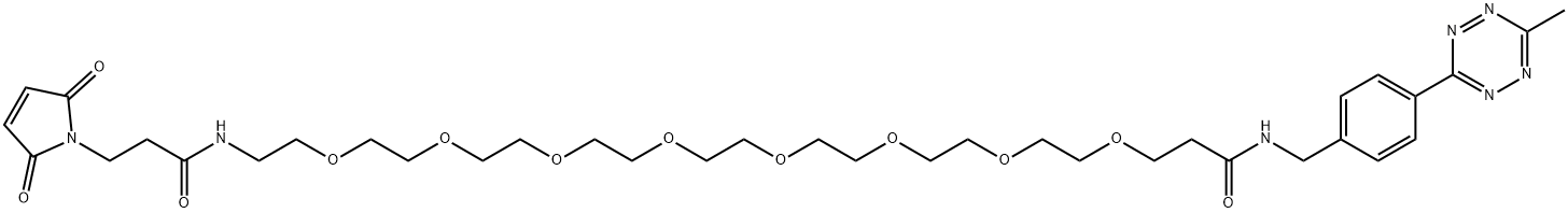 Me-Tet-PEG8-Maleimide Struktur