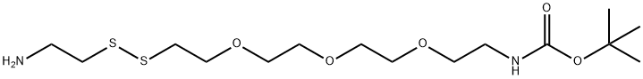 Amino-ethyl-SS-PEG3-NHBoc Struktur